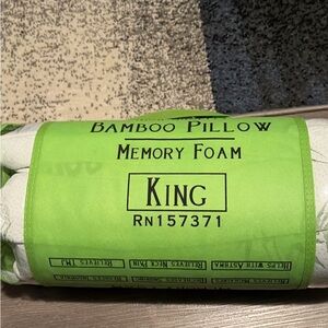 BAMBOO Green Memory Foam Pillow - King